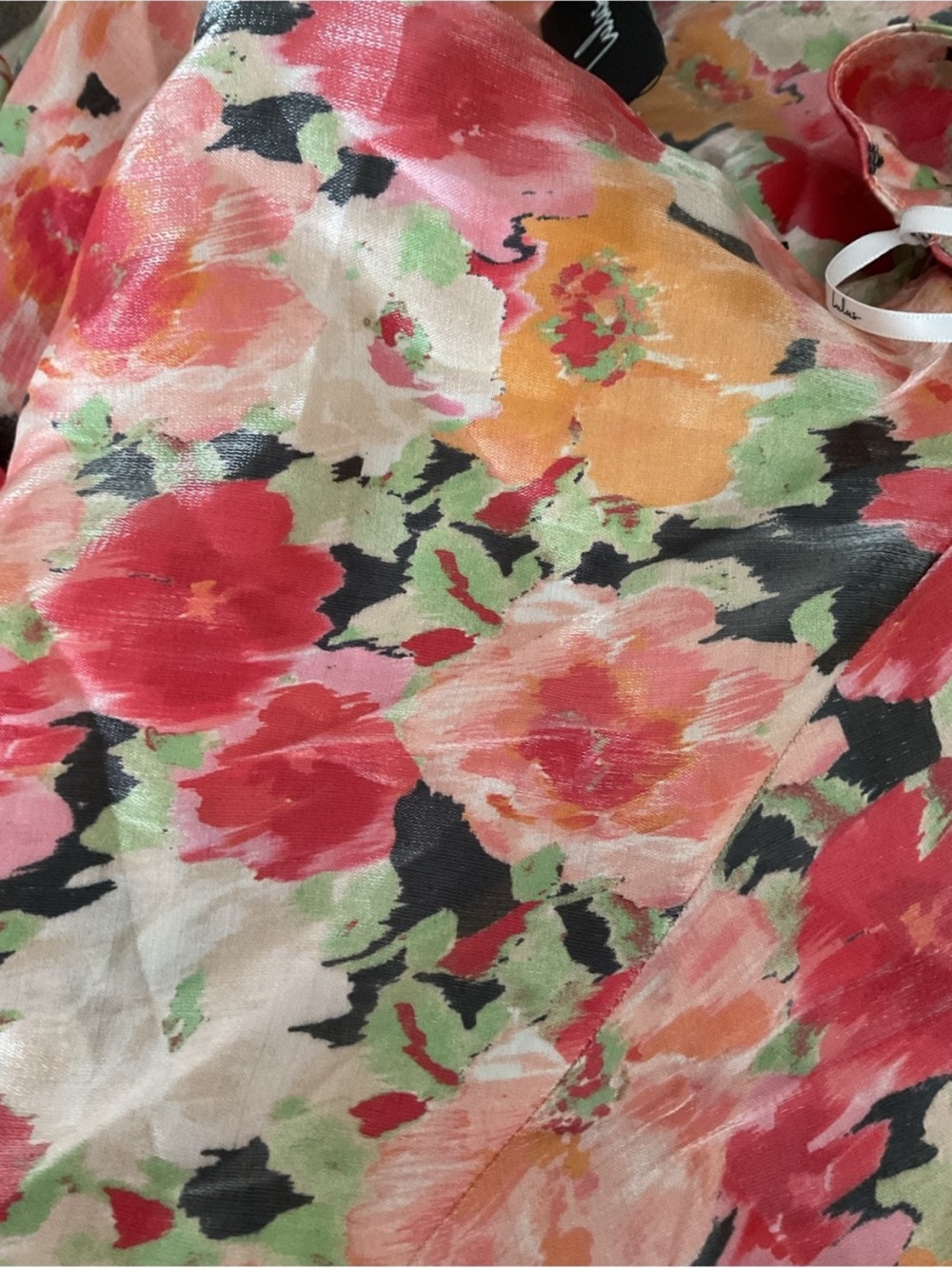 Lulu's Floral Midi Slip Dress in Pink, Coral, Yellow - Picture 10 of 12